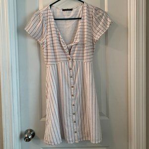 NWT Abercrombie & Fitch Small Off White Sweatshirt Jumper Dress with Pockets